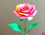 塑料彩带折玫瑰花教程