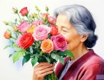 60岁女人送什么花好