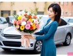 女士提车送什么花合适