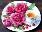 玫瑰花洛神花茉莉花茶