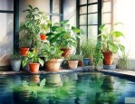 适合在水中养的植物室内