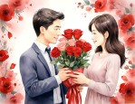 十年夫妻情人节送什么花