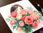 送女孩子花的贺卡内容
