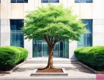 公司门口适合种什么树
