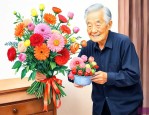 老人过生日送什么花好
