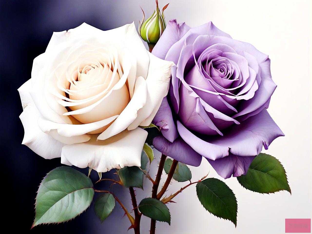白玫瑰和紫玫瑰的花语