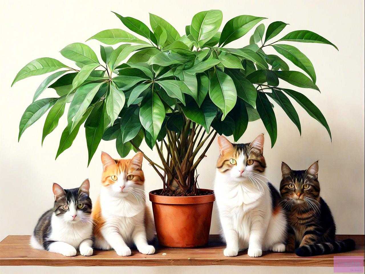 养猫咪可以养发财树吗