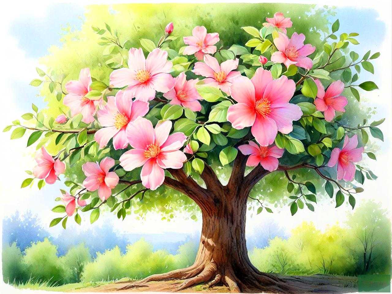 夏天树上开满了什么花