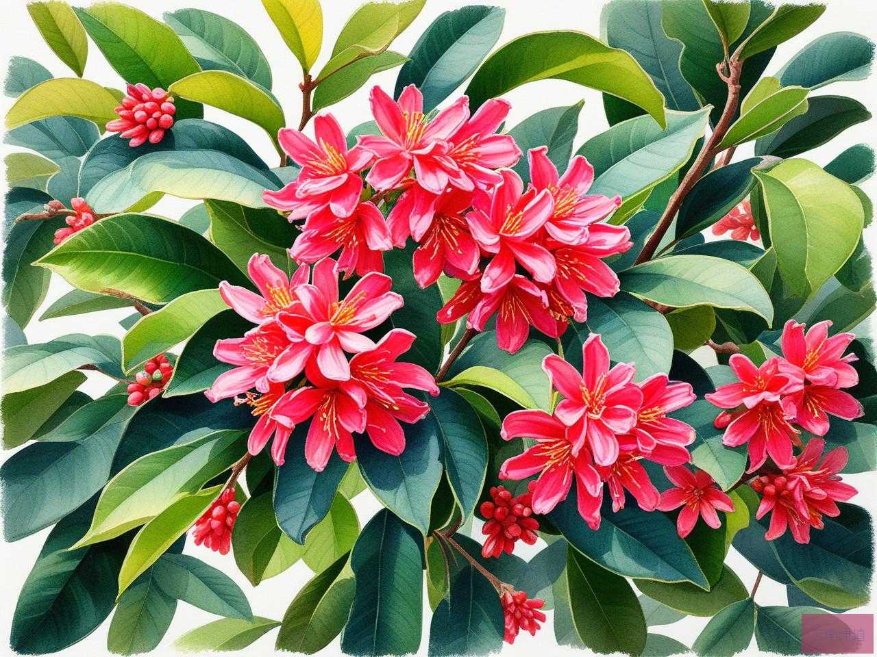 2025年山竹树开花的样子