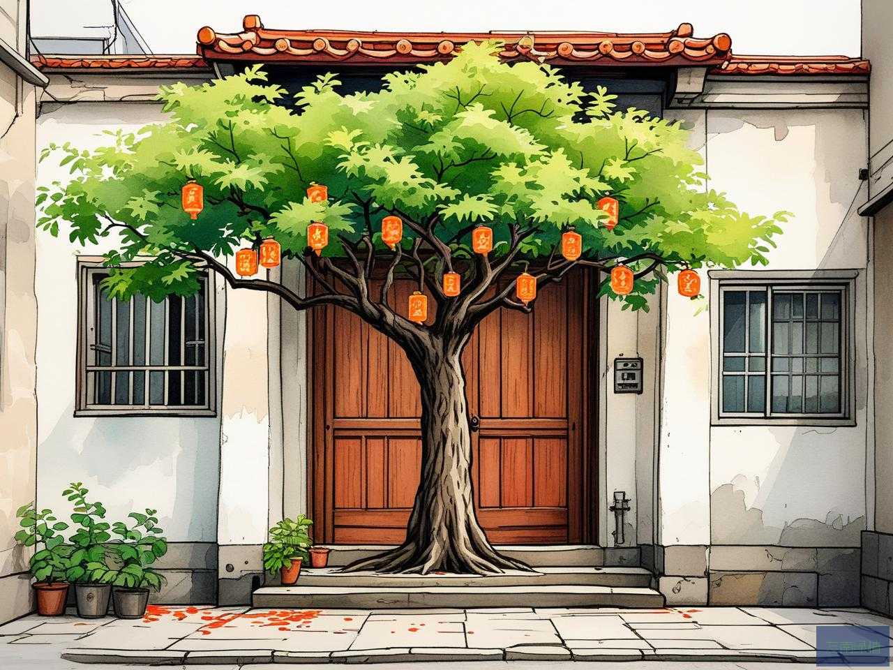 2025年门口放什么树招财