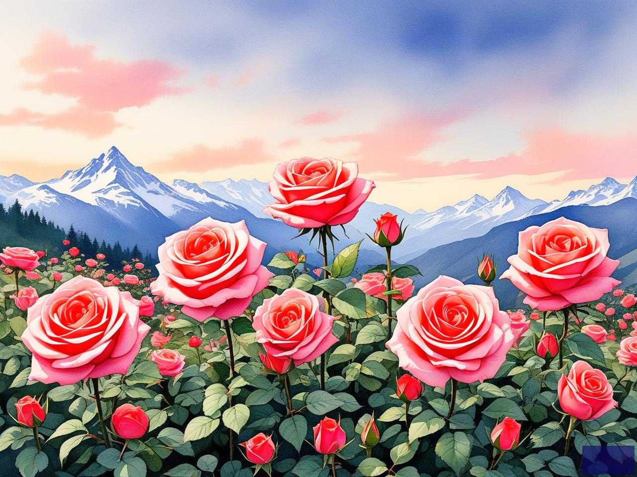 2025年桃红雪山玫瑰花语