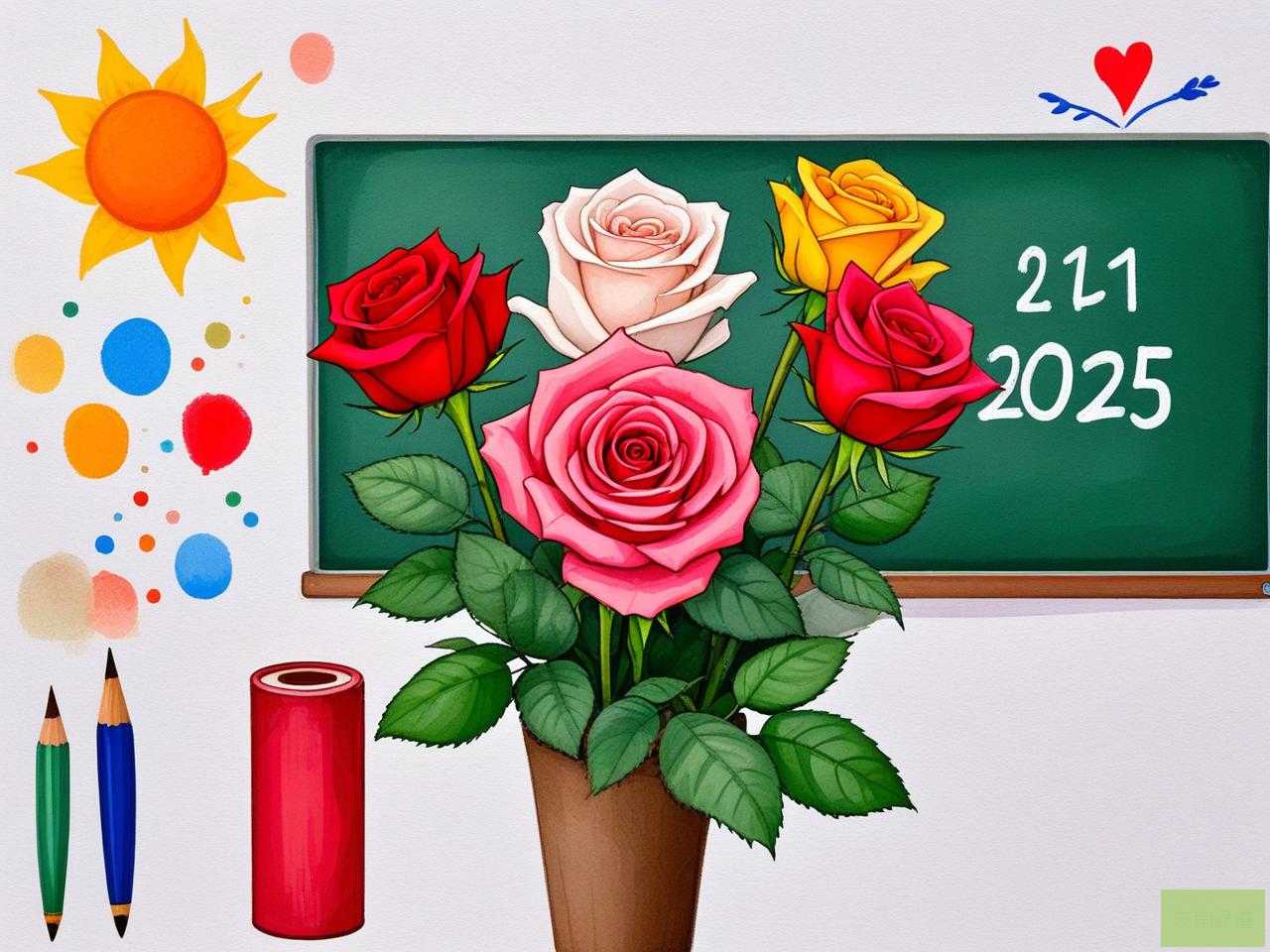 2025年给老师几朵玫瑰花