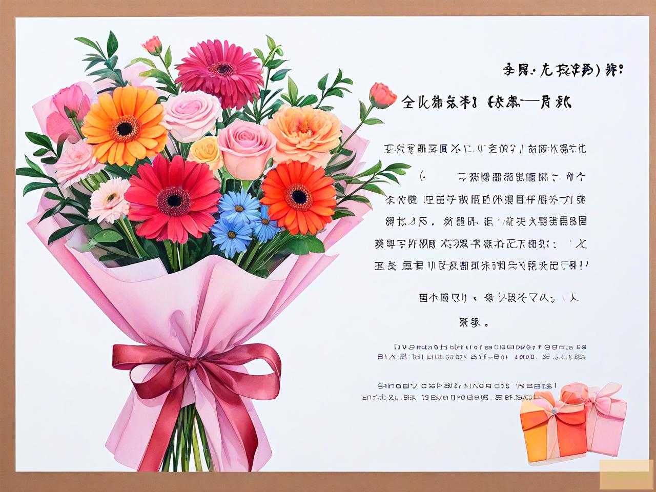 公司给员工送花祝福语