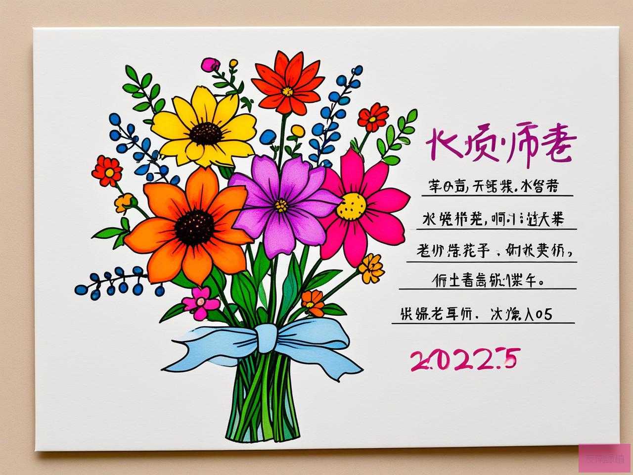 2025年送老师花贺卡内容