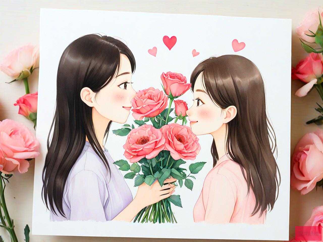 鲜花送女友贺卡怎么写