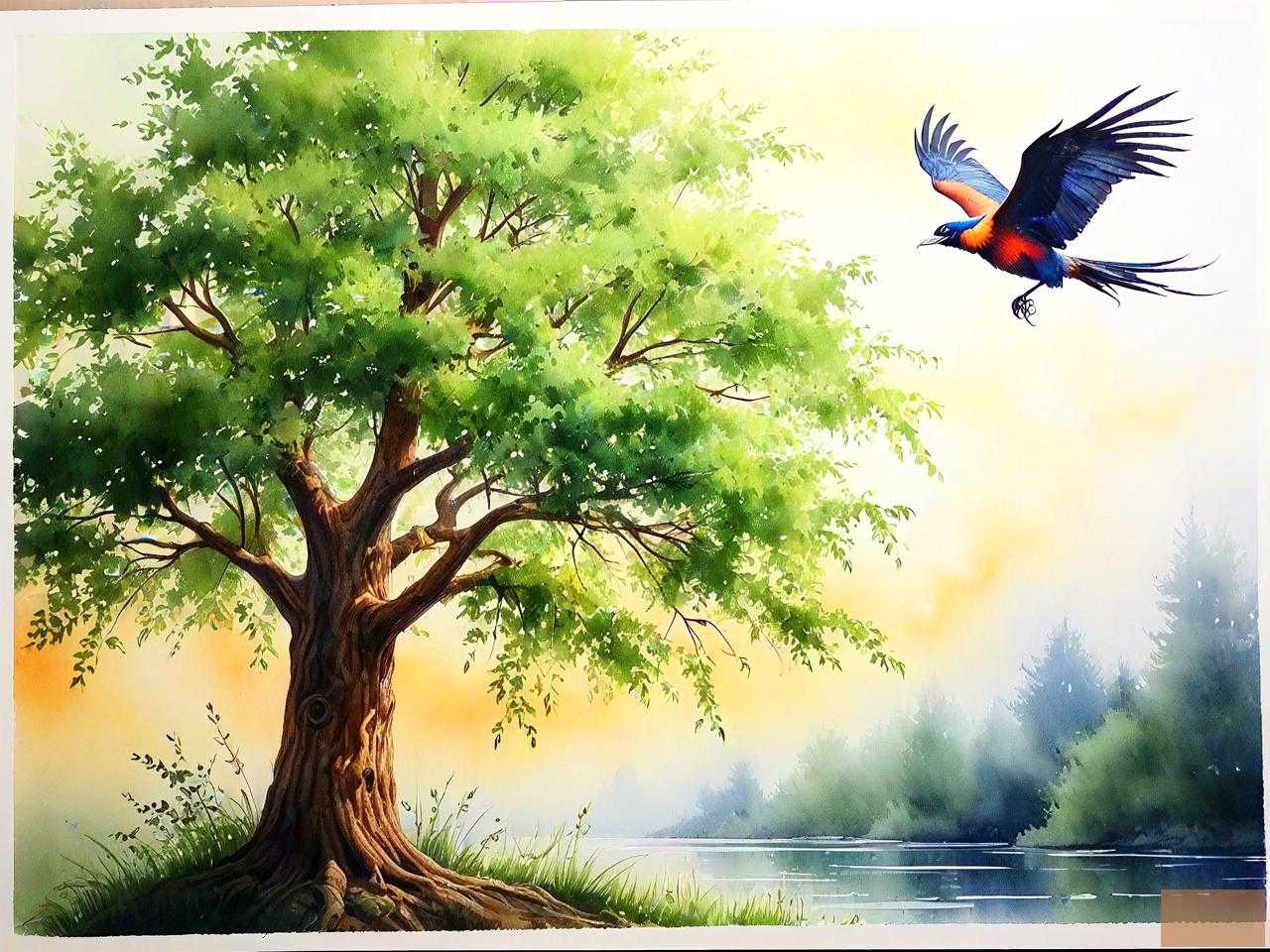 栽的梧桐树引得凤凰来