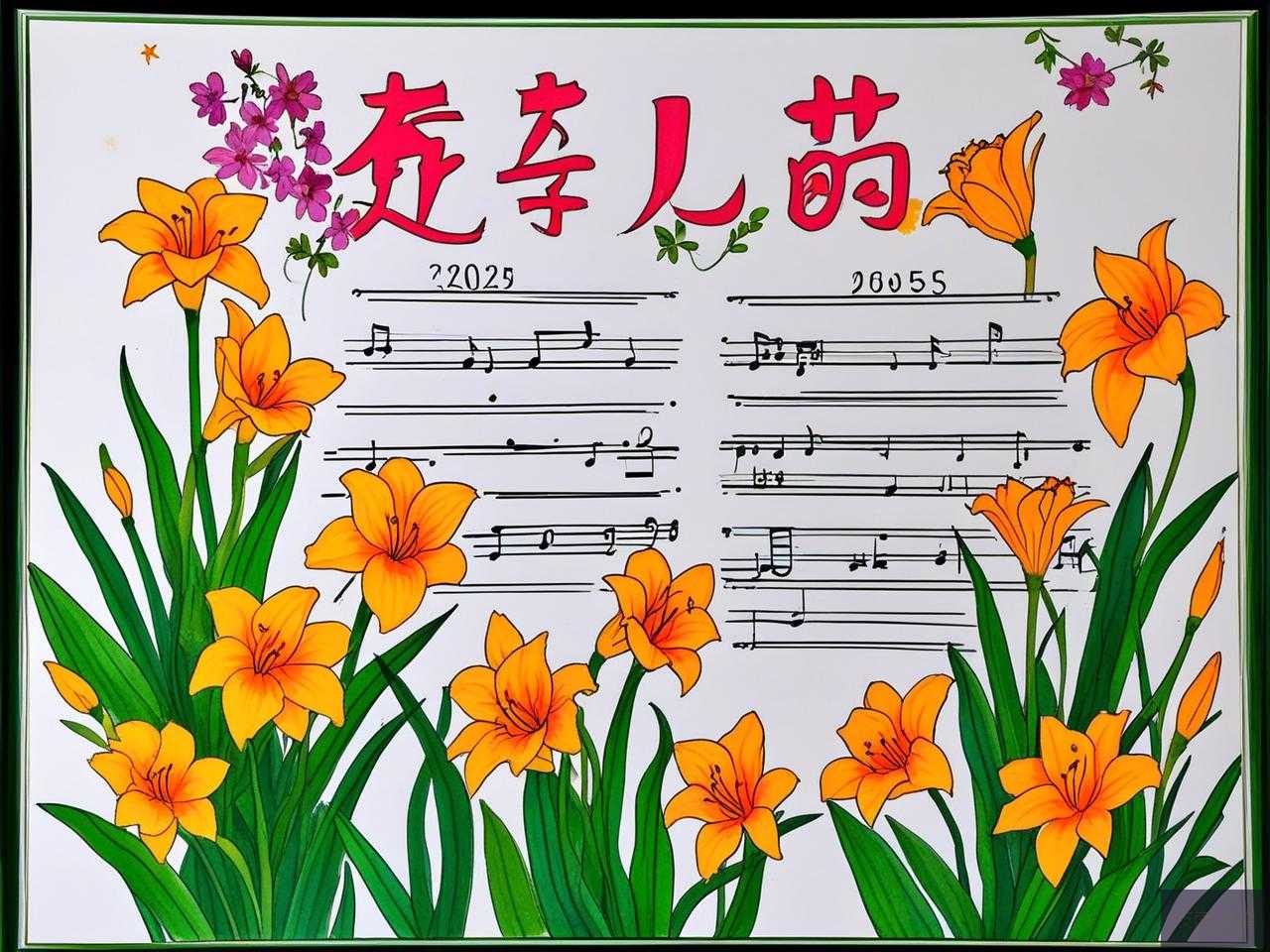 2025年萱草花儿童合唱谱