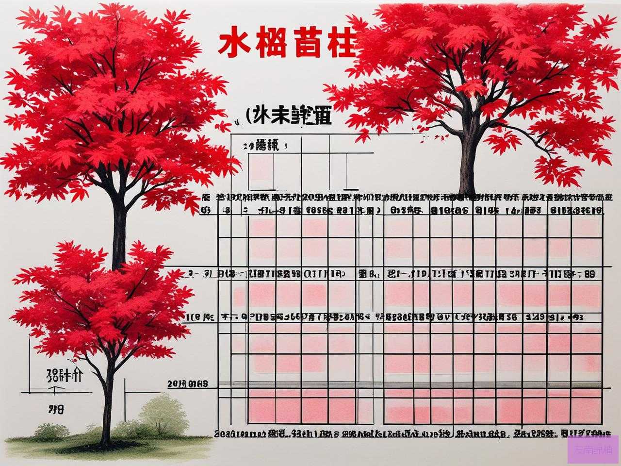 2025年红枫苗木价格表格