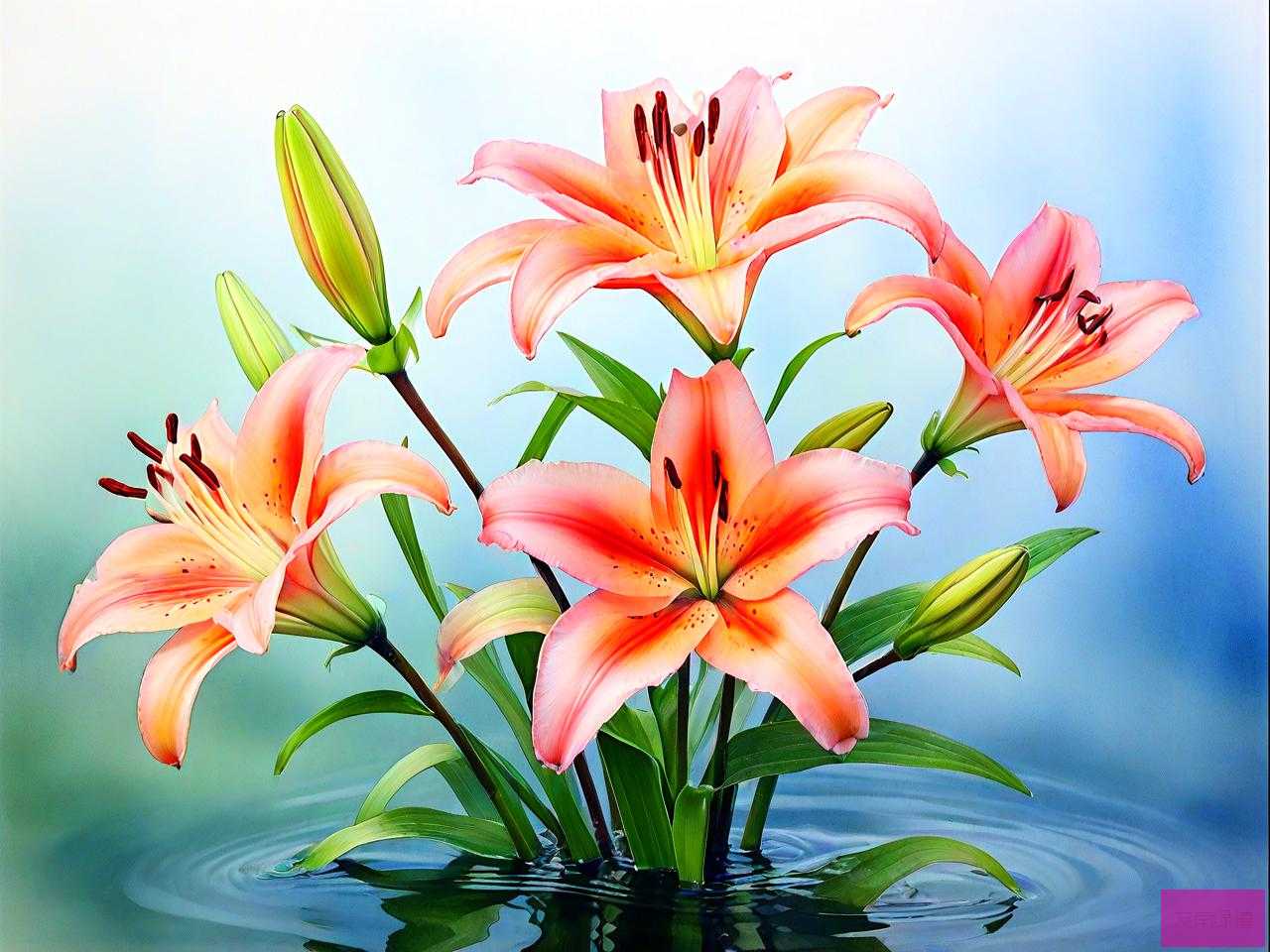 百合花骨朵怎么养水里