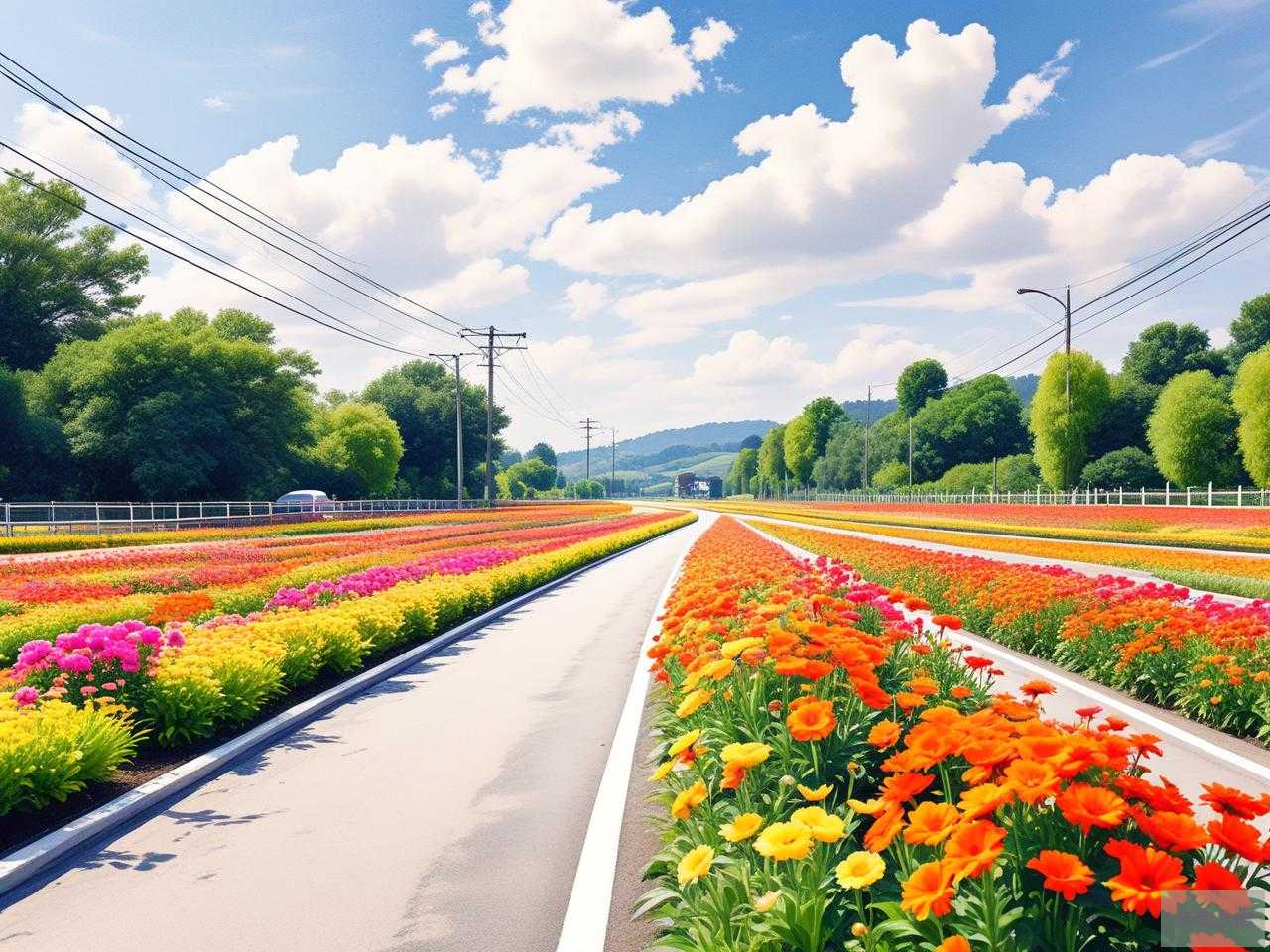 2025年公路两边种什么花