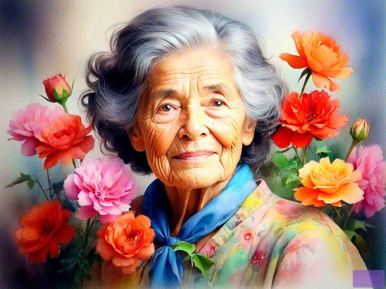 70岁的女人像什么花