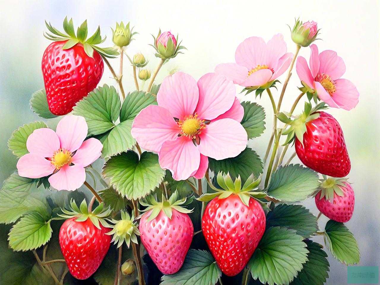 粉色草莓花是什么品种