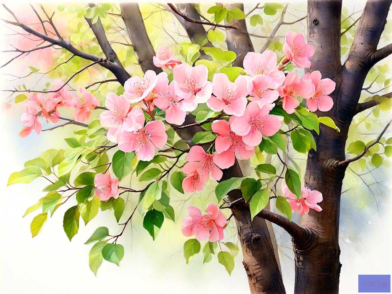 树叶上开花的是什么树