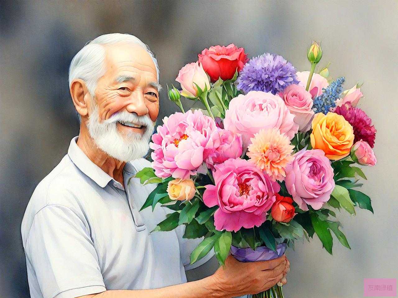 老年男性生日送什么花
