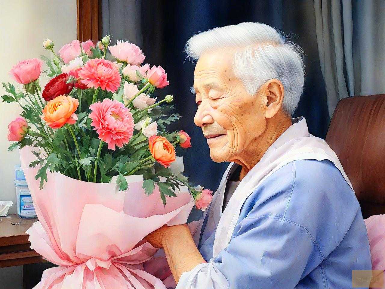 看望病重老人送什么花