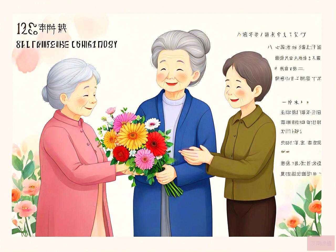 送花长辈生日贺卡内容