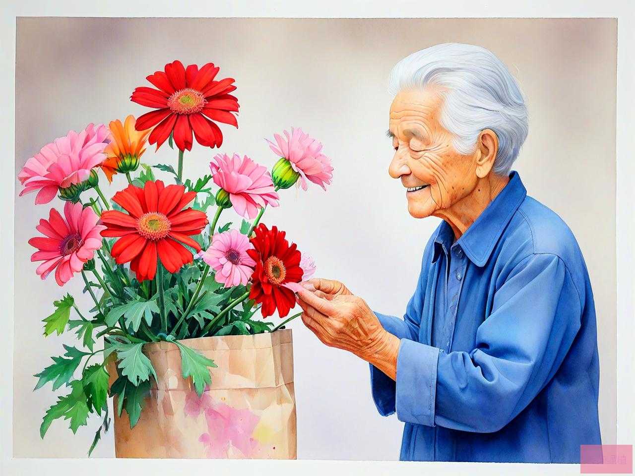 送花给老人什么花合适