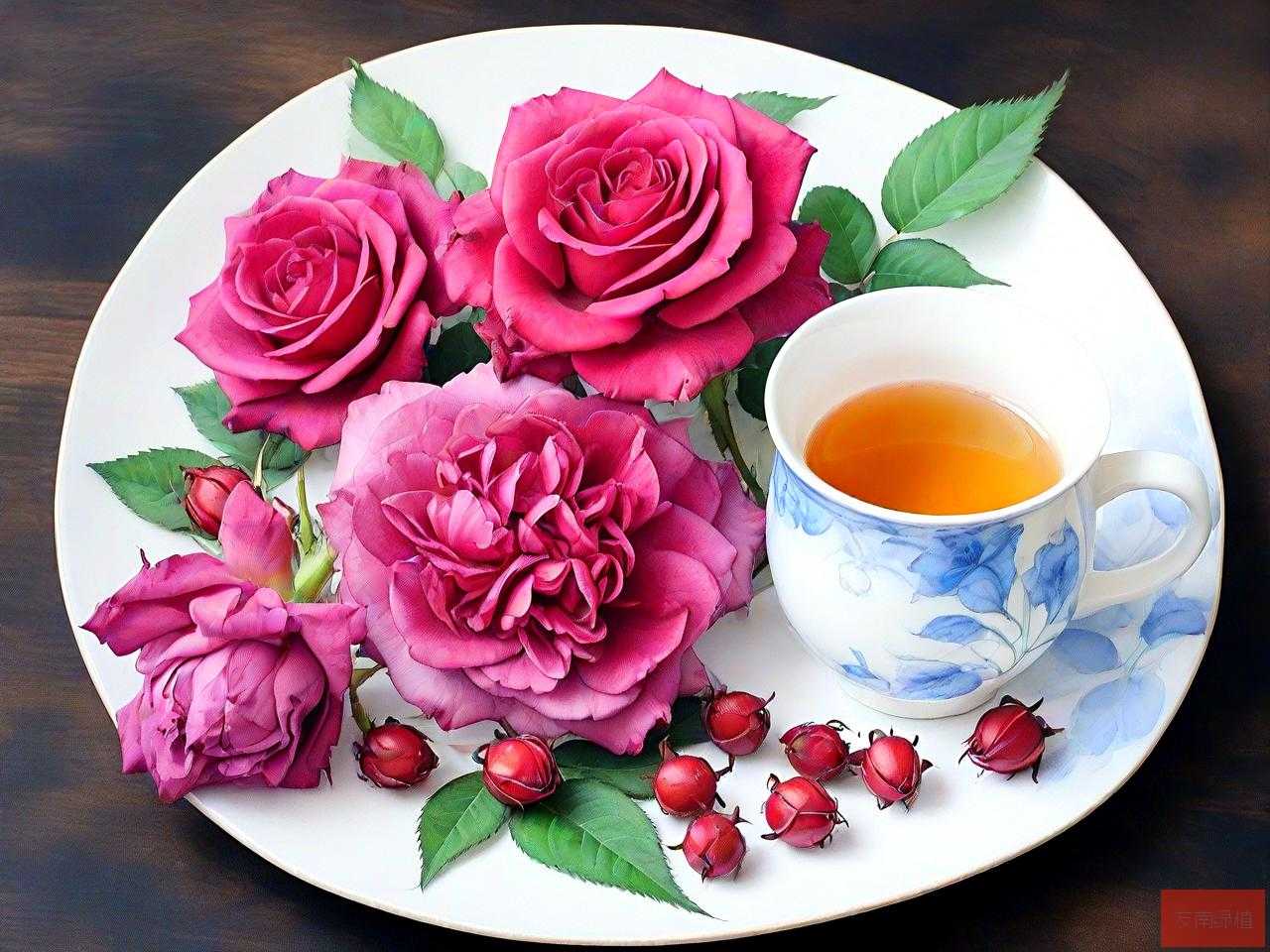 玫瑰花洛神花茉莉花茶