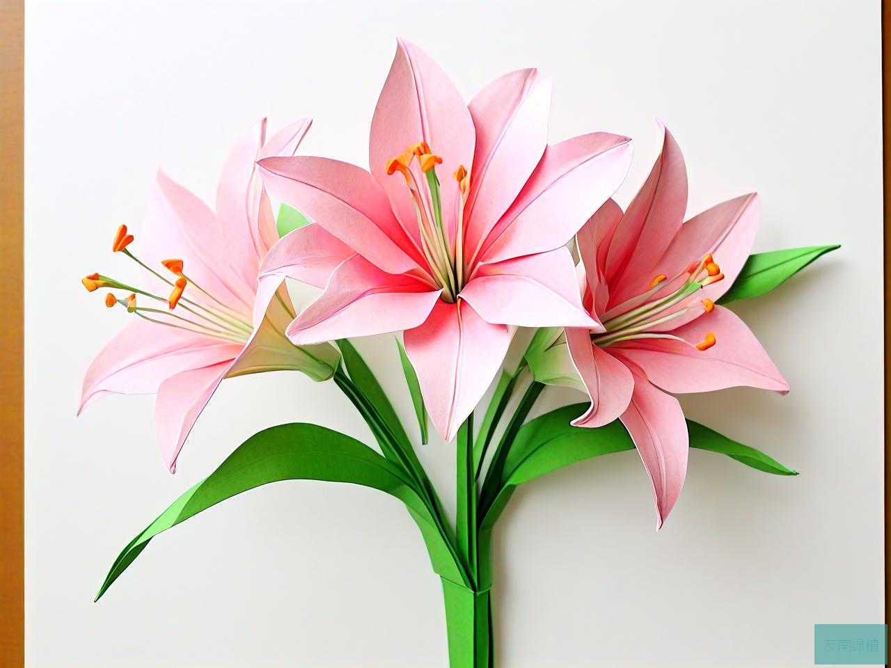 用纸折的百合花怎么折