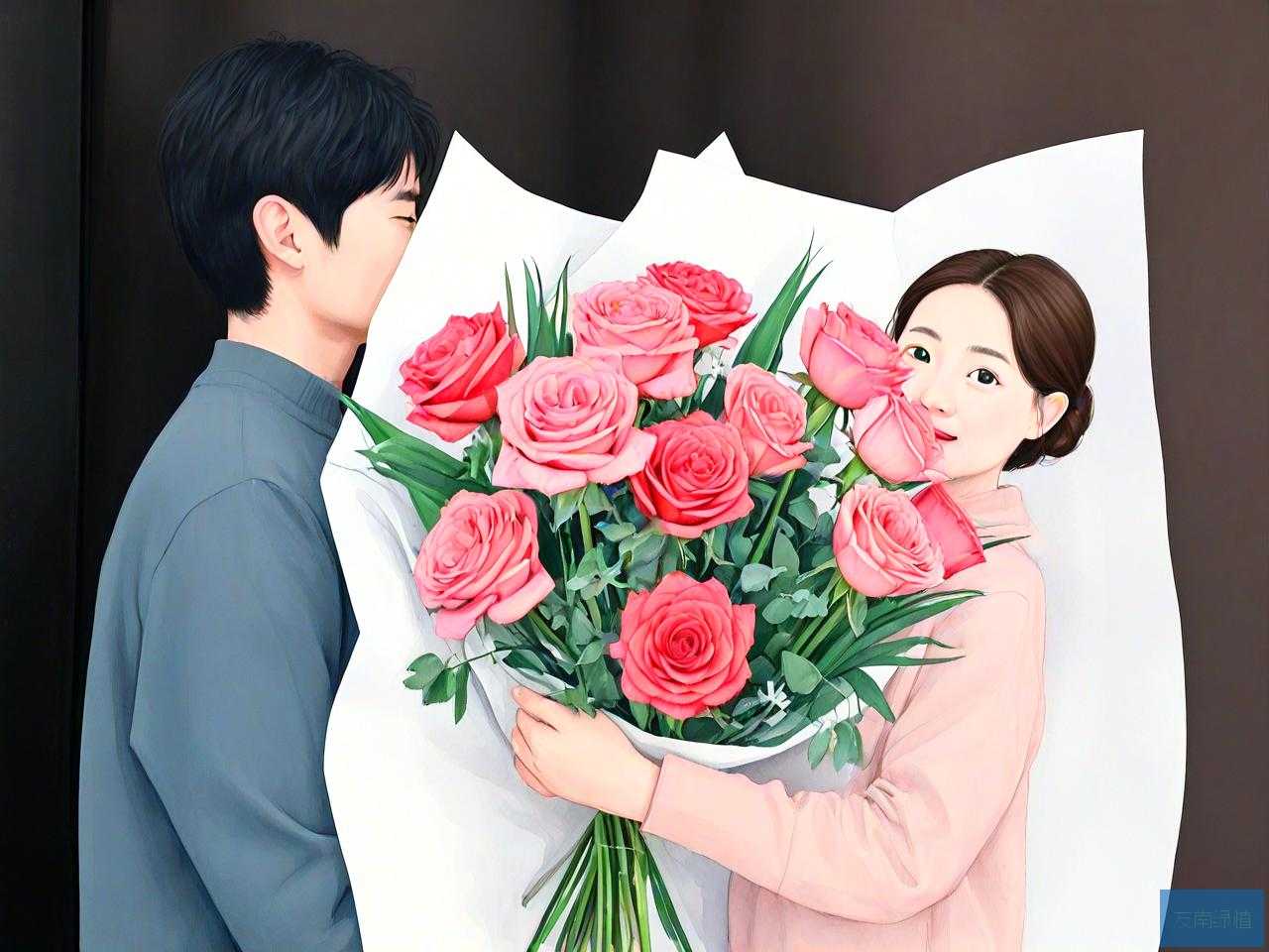 和男朋友见面送什么花