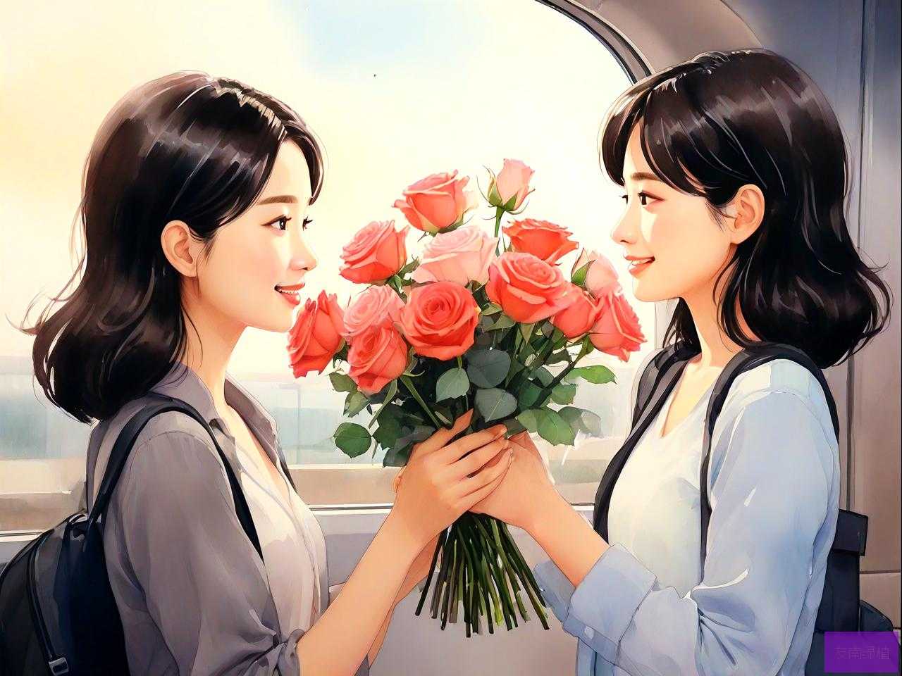 接机女性朋友送什么花