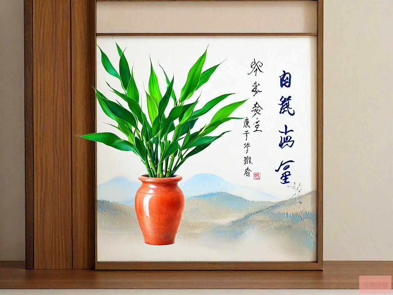 文昌位放富贵竹几枝好