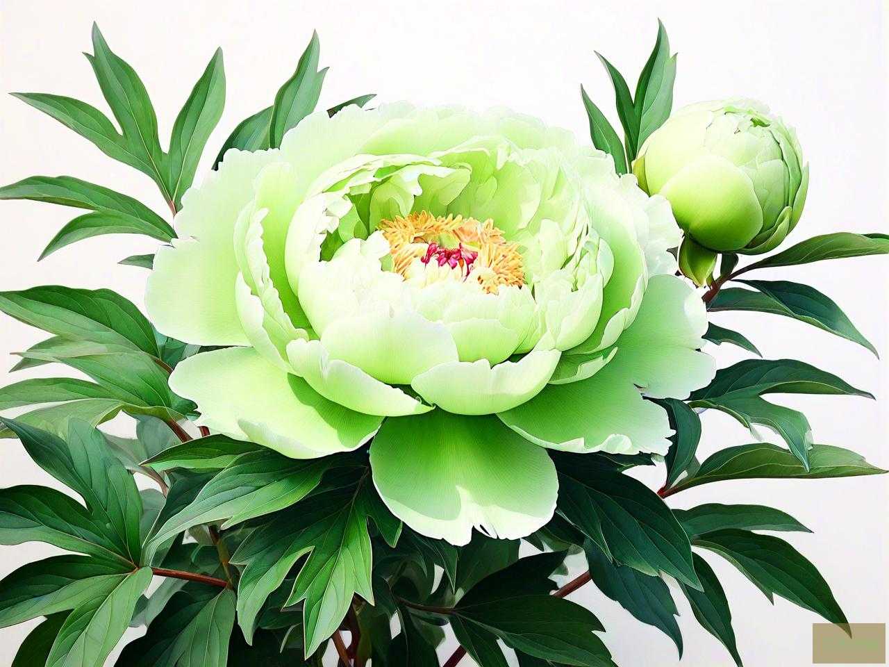绿牡丹花的寓意和象征