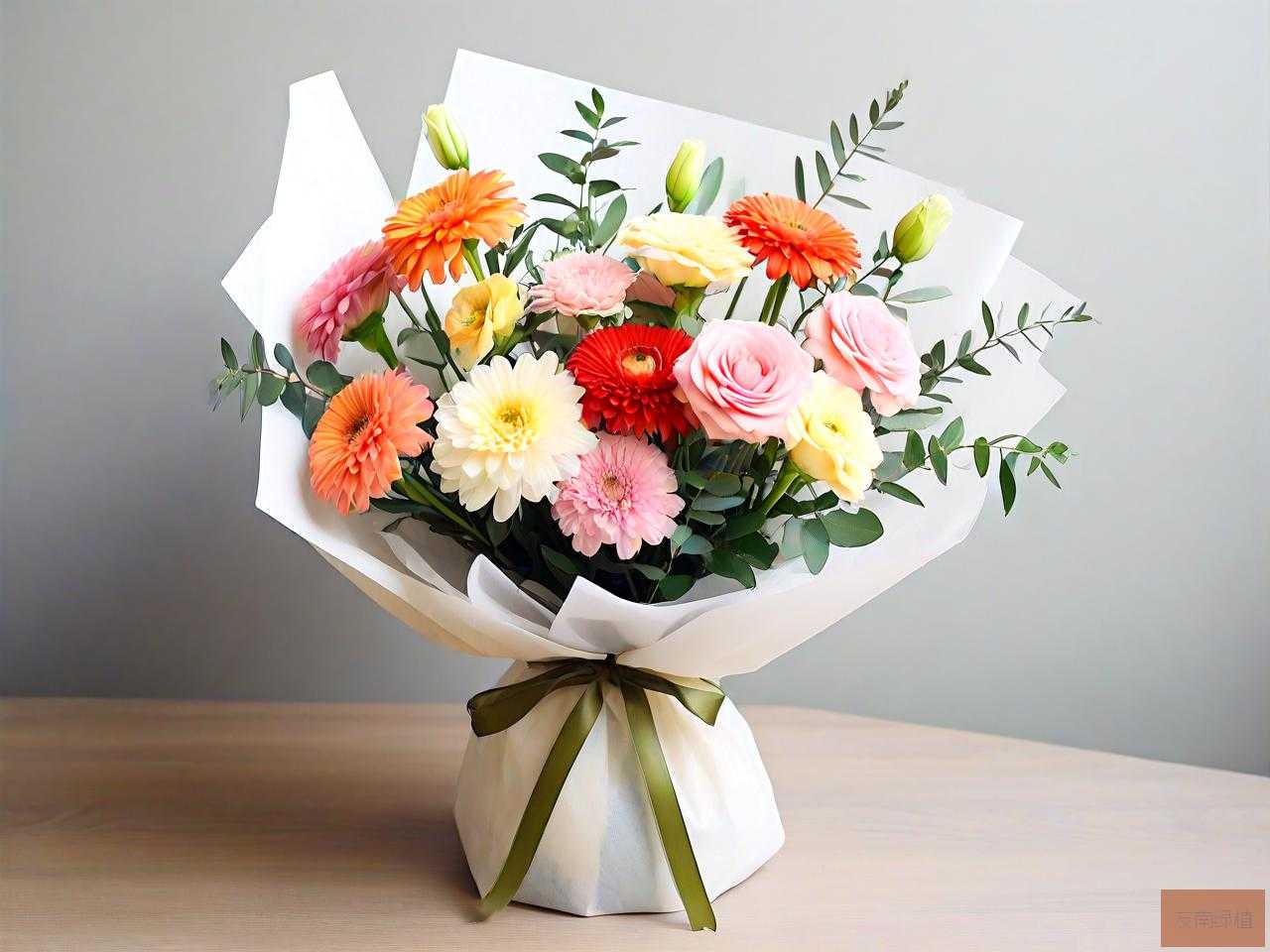 没有花泥怎么包装花束