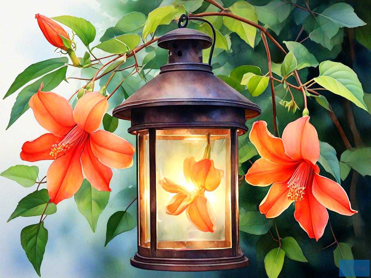 灯笼花夏季只剩下枝了