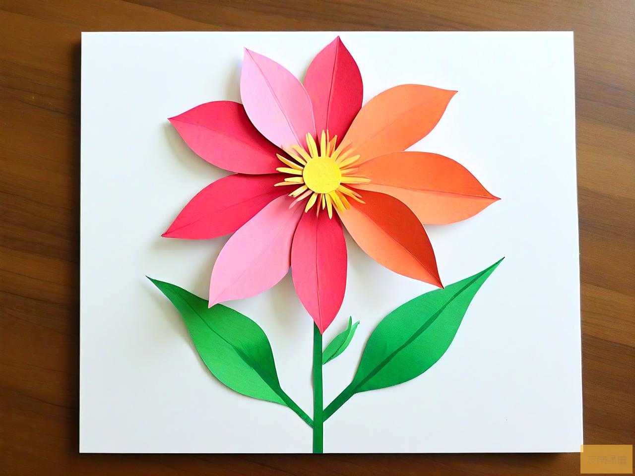 卡纸花朵手工制作立体