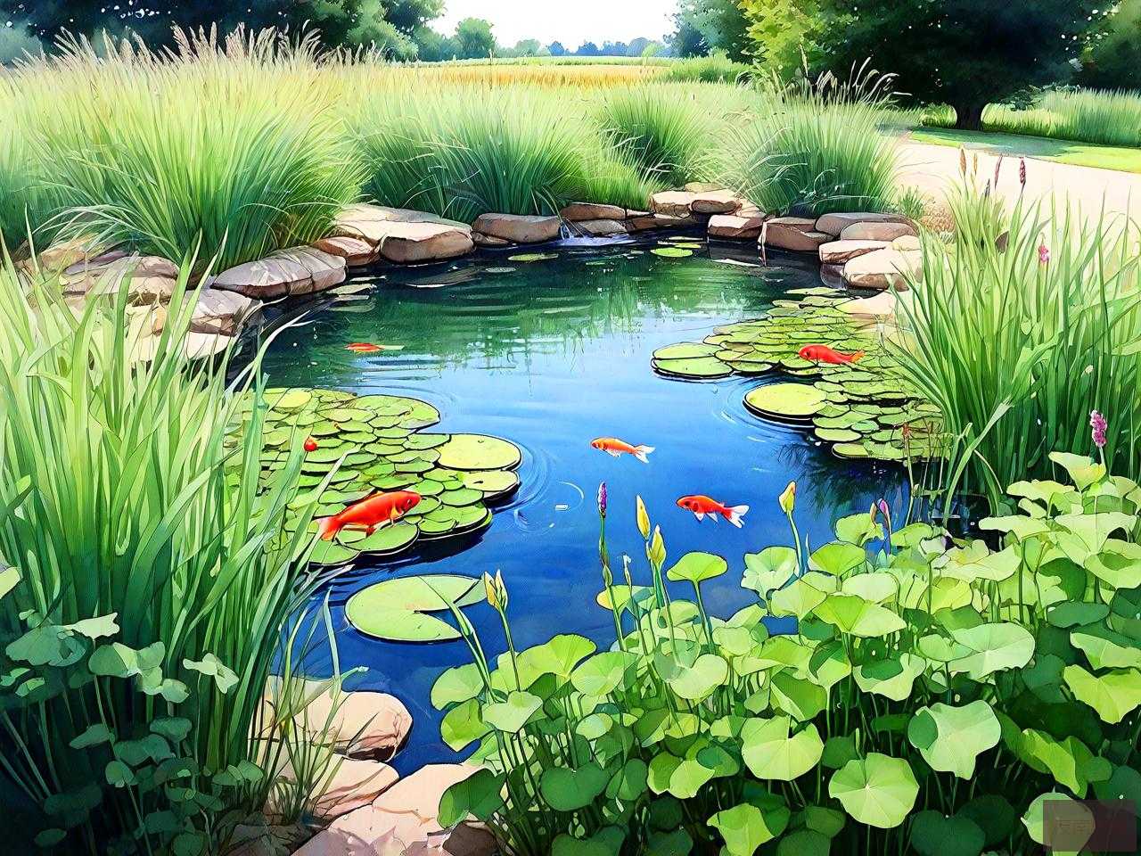 鱼池怎样种植水生植物