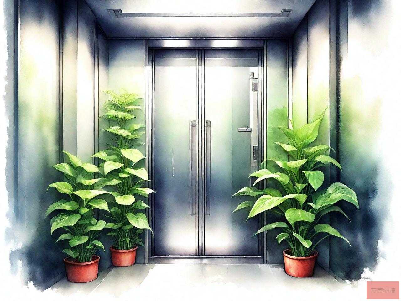 电梯门口种什么植物好