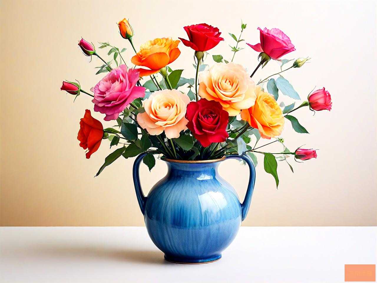 宽口花瓶怎么插花好看