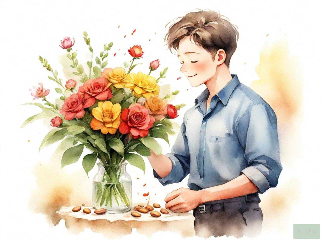 男士送什么花生日