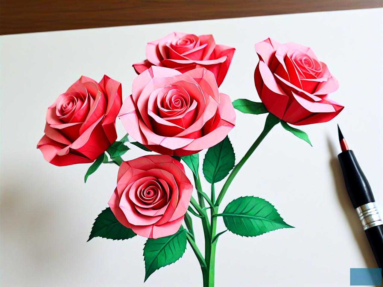 怎么做折纸玫瑰花教程