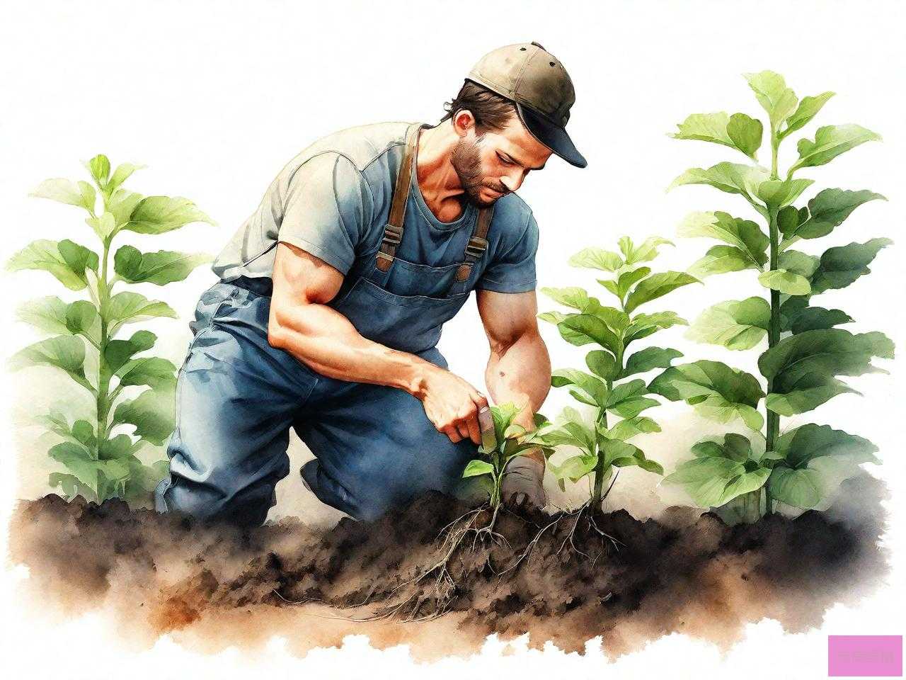 园林工人移栽植物时是怎样保护植物根部的
