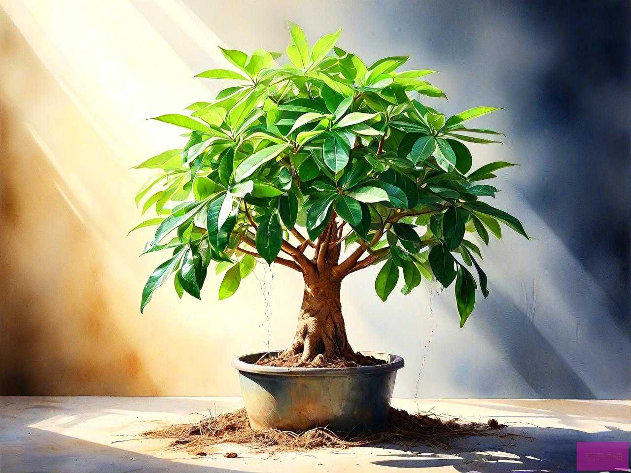 发财树不晒太阳能活吗