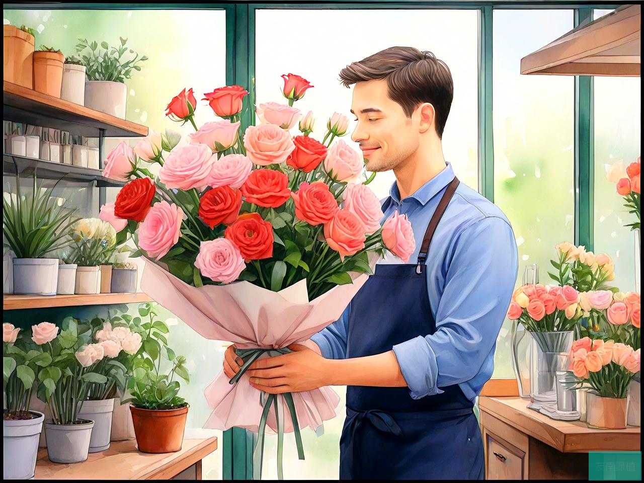 花店配送员怎么送花的