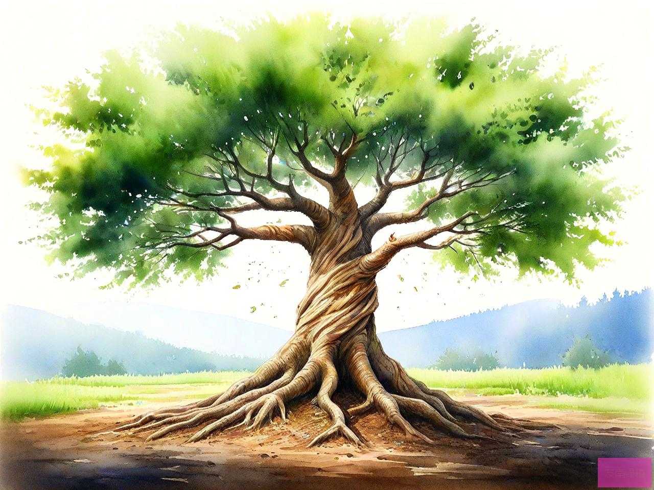 种子像螺旋桨下落的树