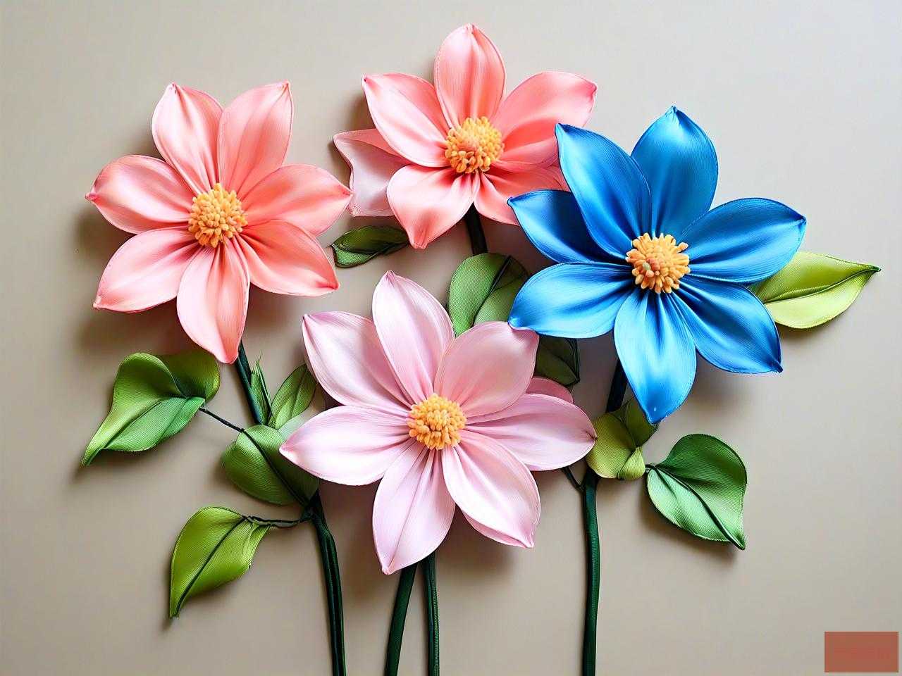 手工丝带花朵制作方法